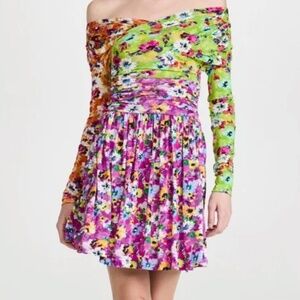 MSGM Mixed Print Dress